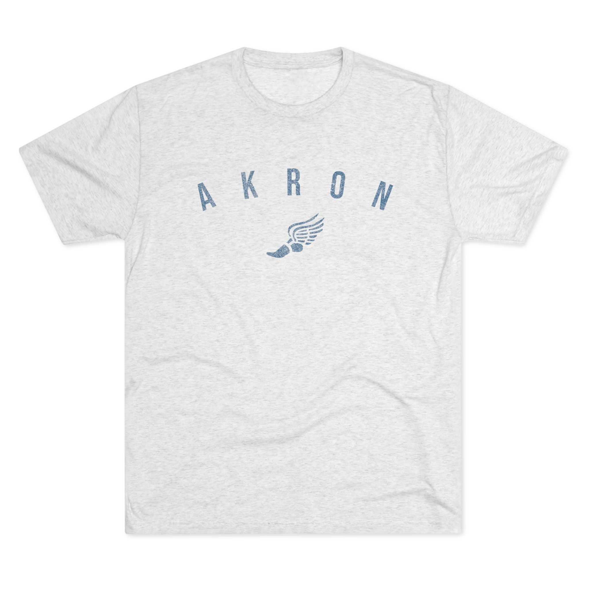 Akron Winged Foot Tee — Retro Running Crew Shirt