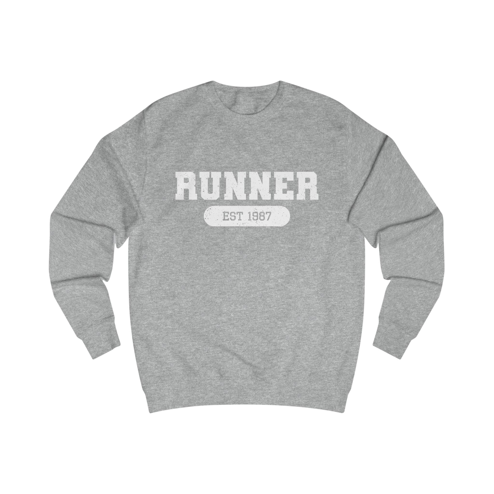 Customizable Vintage Collegiate 'Runner Established' Crewneck