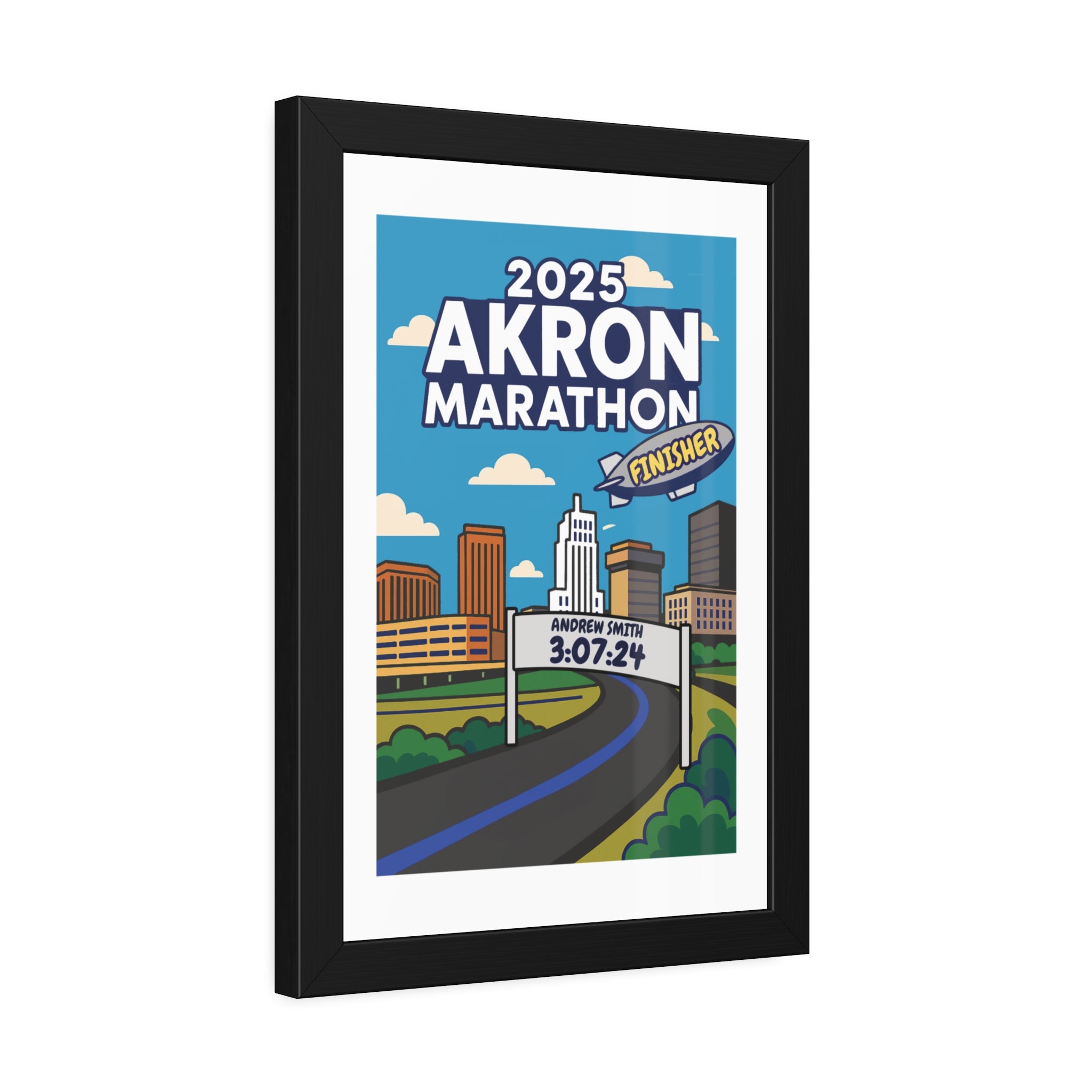 2025 Akron Marathon Customizable Running Poster