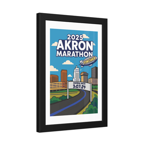 2025 Akron Marathon Customizable Running Poster