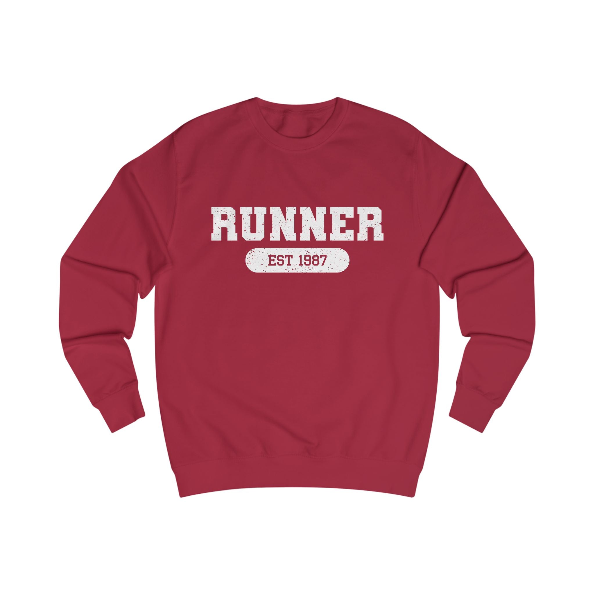 Customizable Vintage Collegiate 'Runner Established' Crewneck