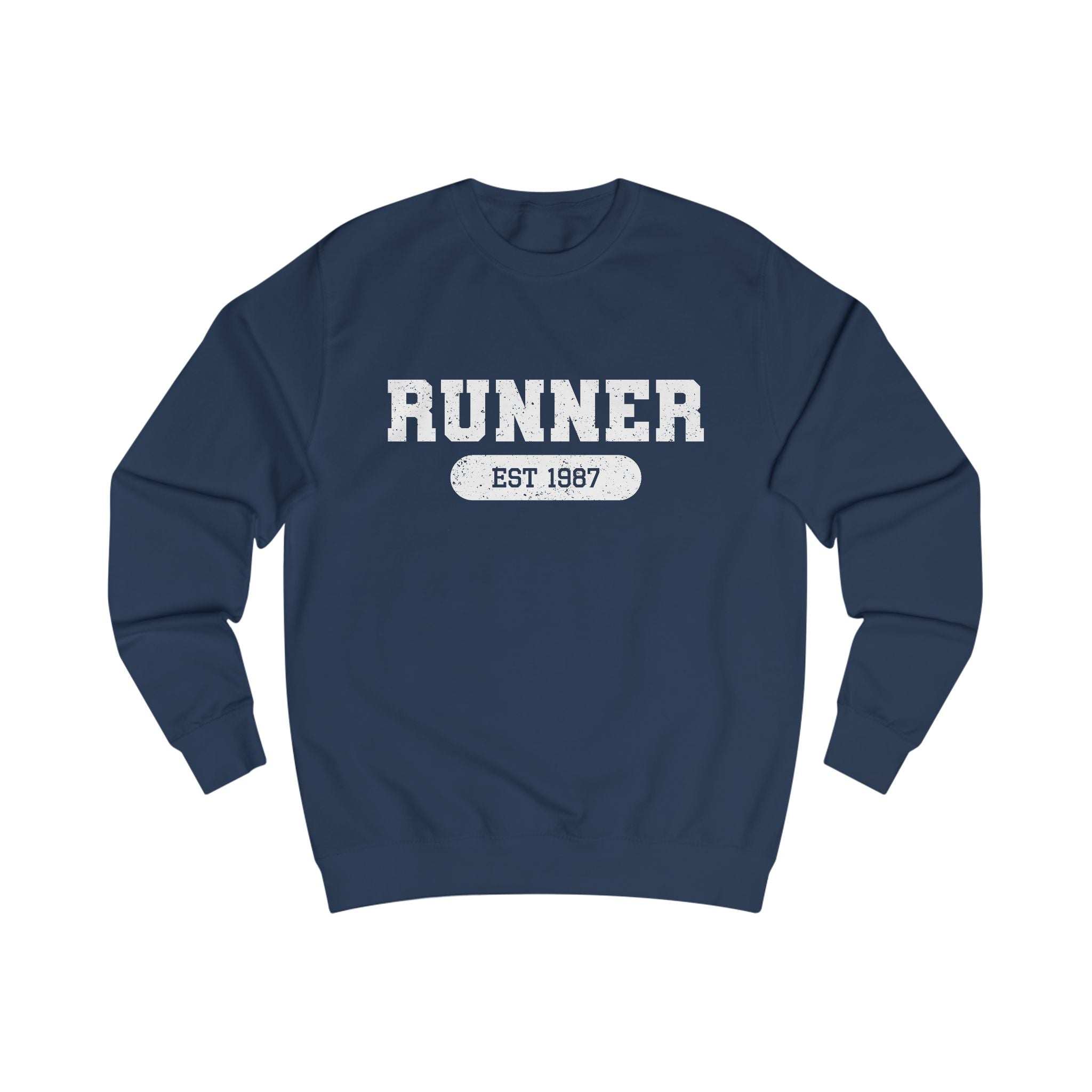 Customizable Vintage Collegiate 'Runner Established' Crewneck