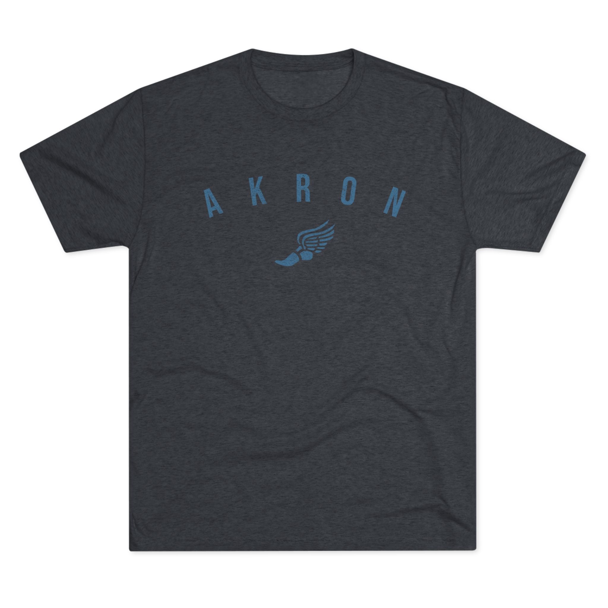 Akron Winged Foot Tee — Retro Running Crew Shirt