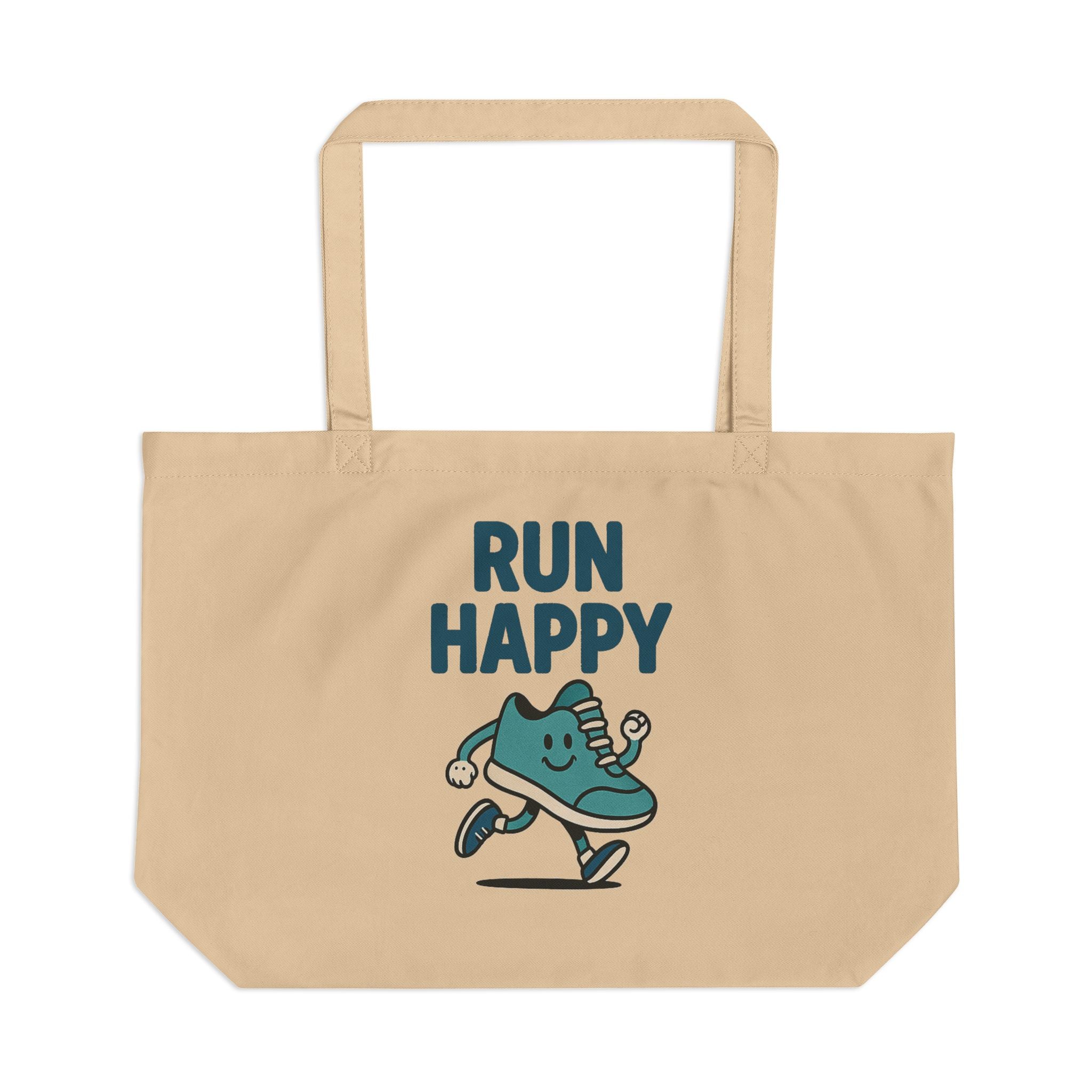 Run Happy Large Eco Tote
