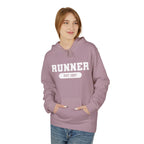 Customizable "Runner" Established Date Hoodie — Vintage Athletic Pullover for Runners