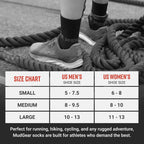 5" Crew Height Trail Running Sock (Black/Gray)