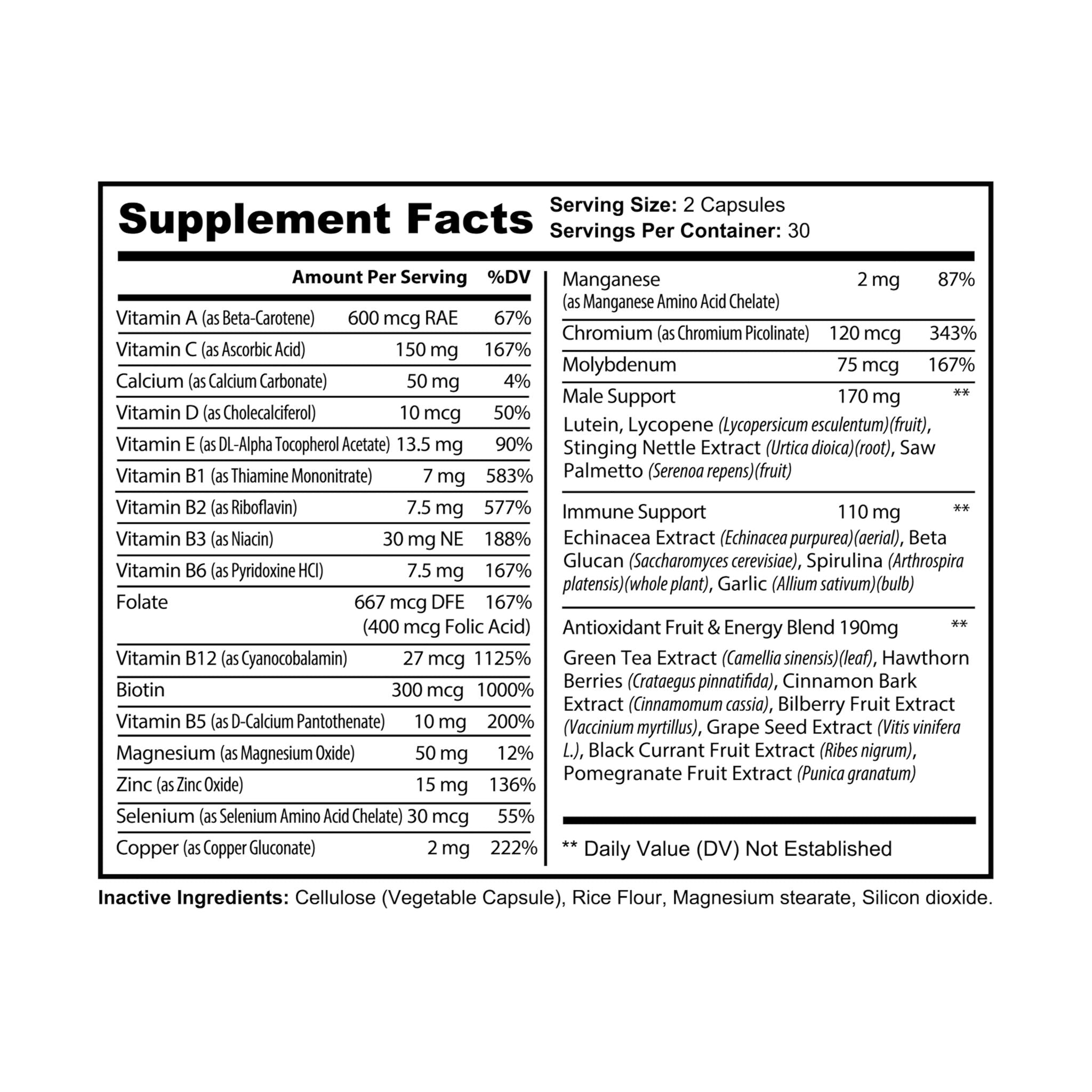 Multivitamins for Men (60 Capsules)