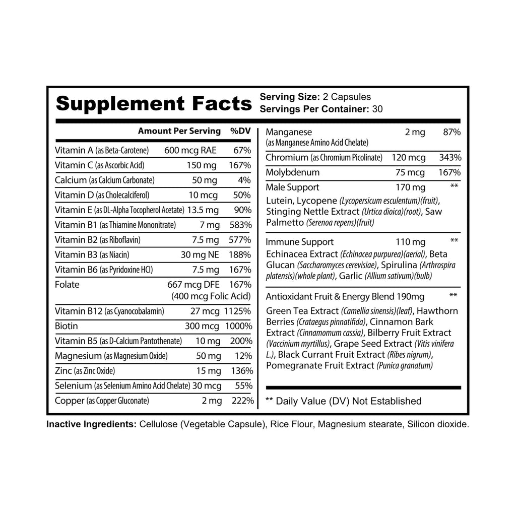 Multivitamins for Men (60 Capsules)