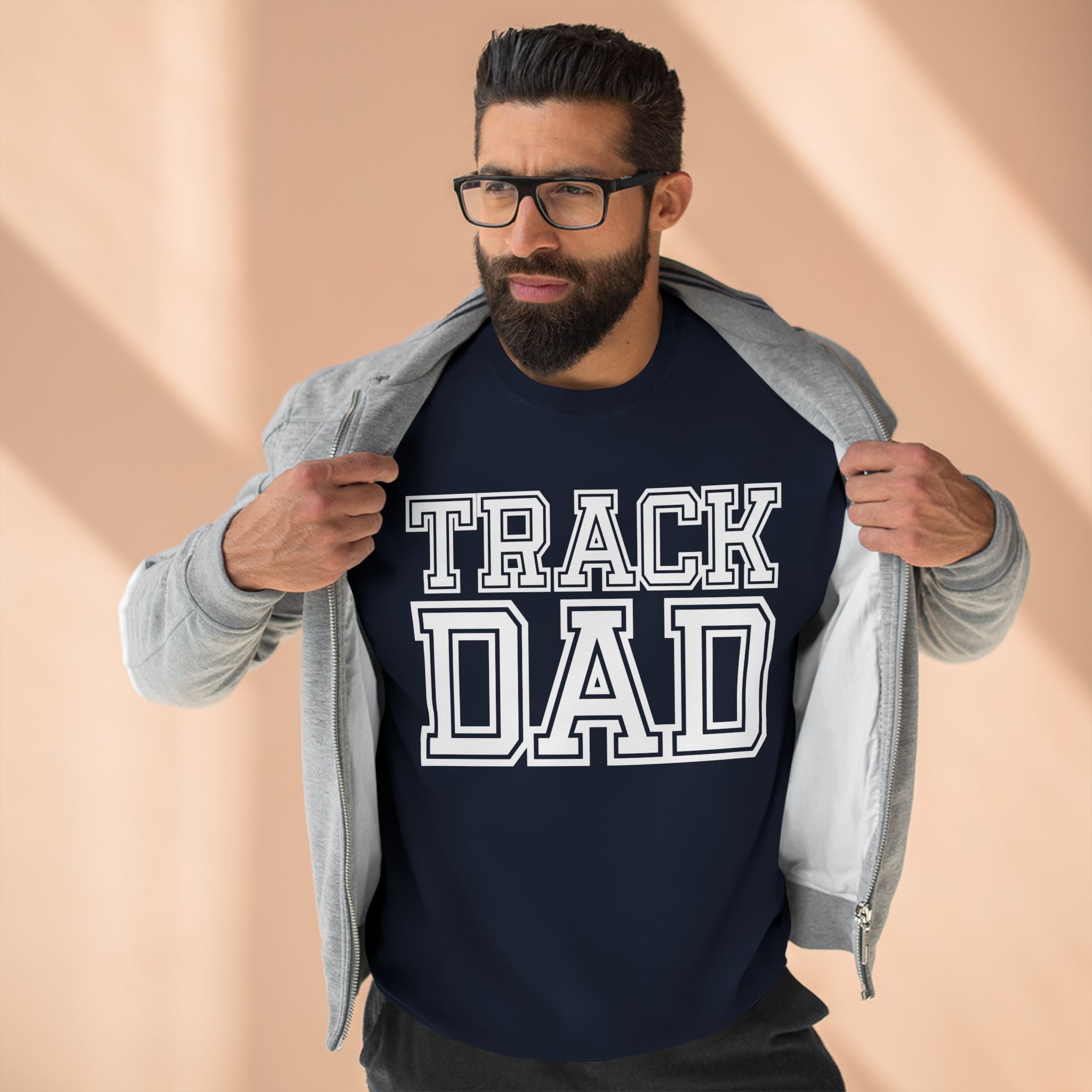Track Dad | Customizable Varsity Sweatshirt