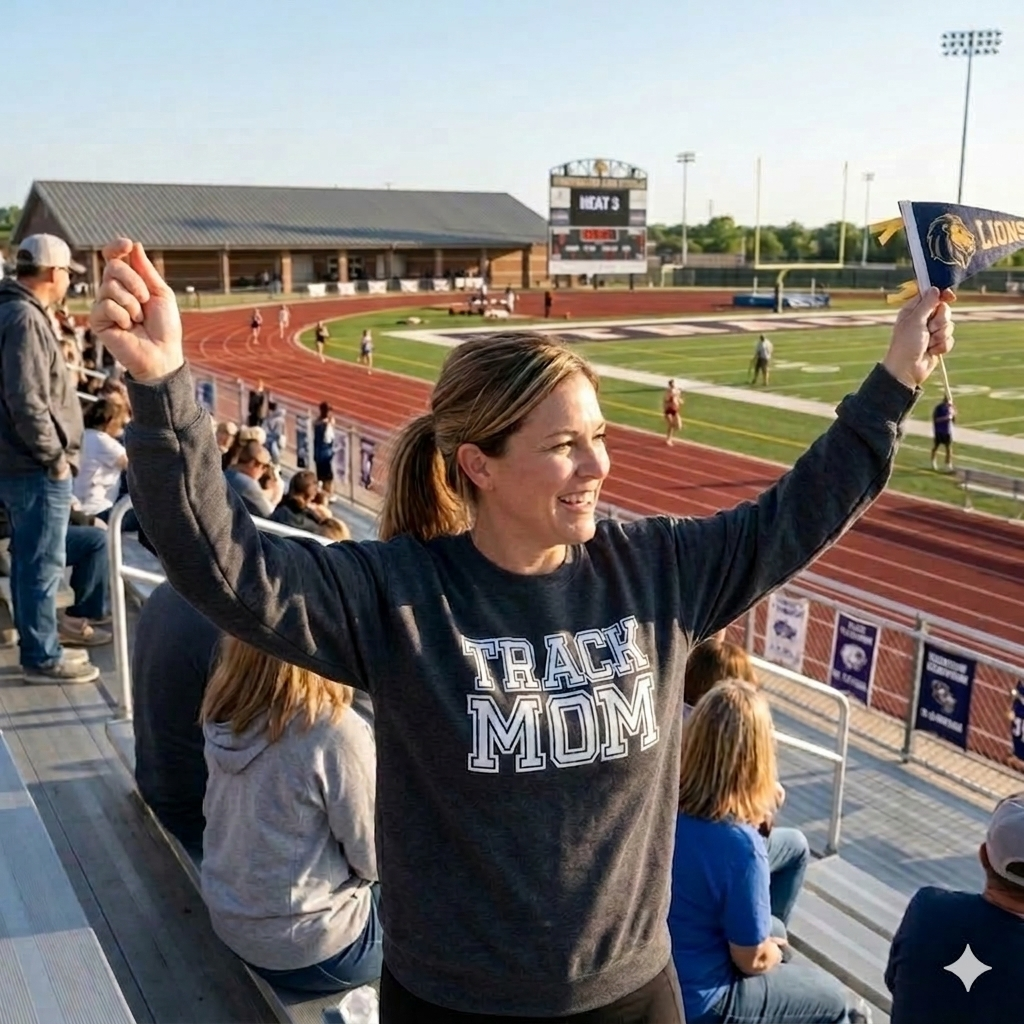 "Track Mom" | Varsity Sweatshirt