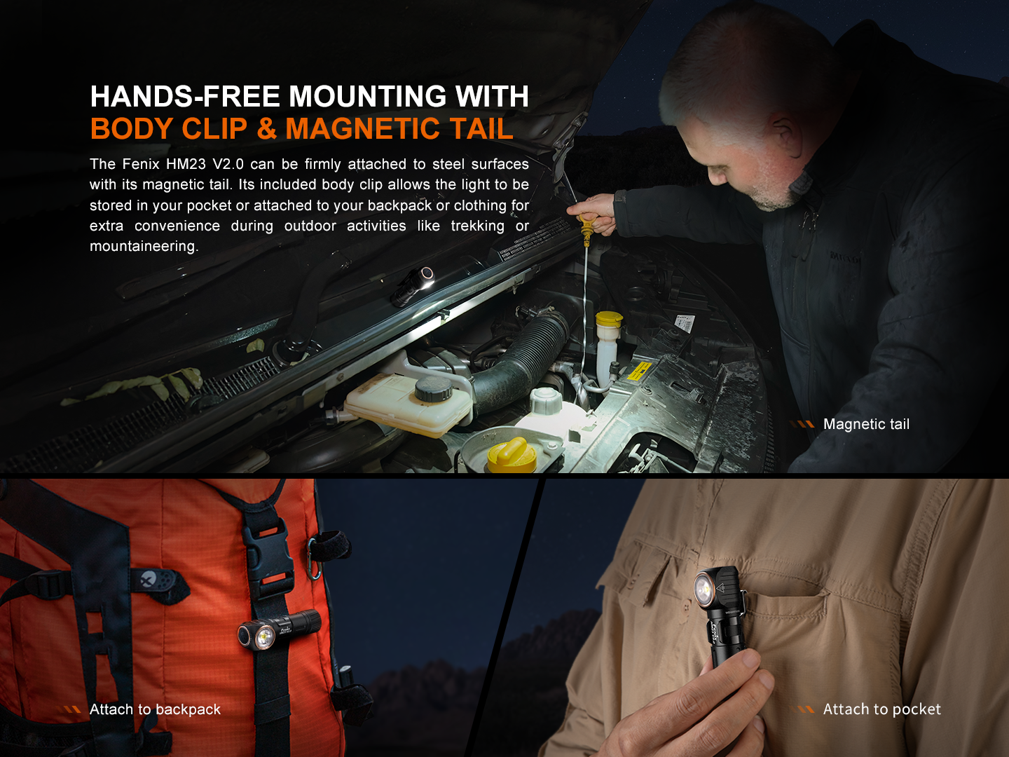Fenix V2.0 Lightweight Detachable AA Headlamp