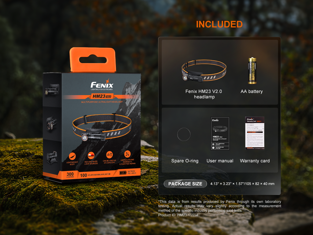 Fenix V2.0 Lightweight Detachable AA Headlamp